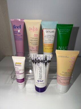 Travel size body lotion set of seven NEW